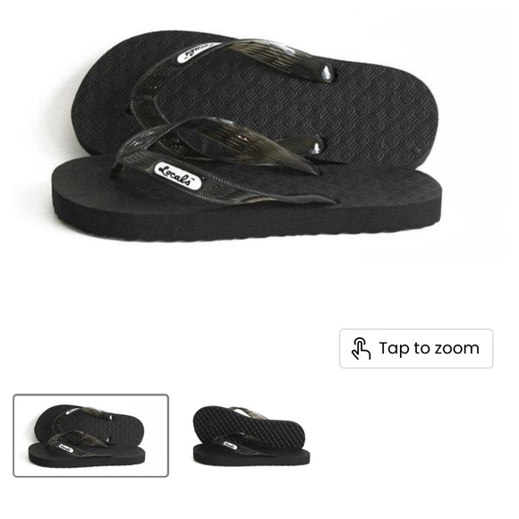 Locals | Shoes | New Wotags Locals Original Style Flip Flops Translucent  Black Color | Poshmark